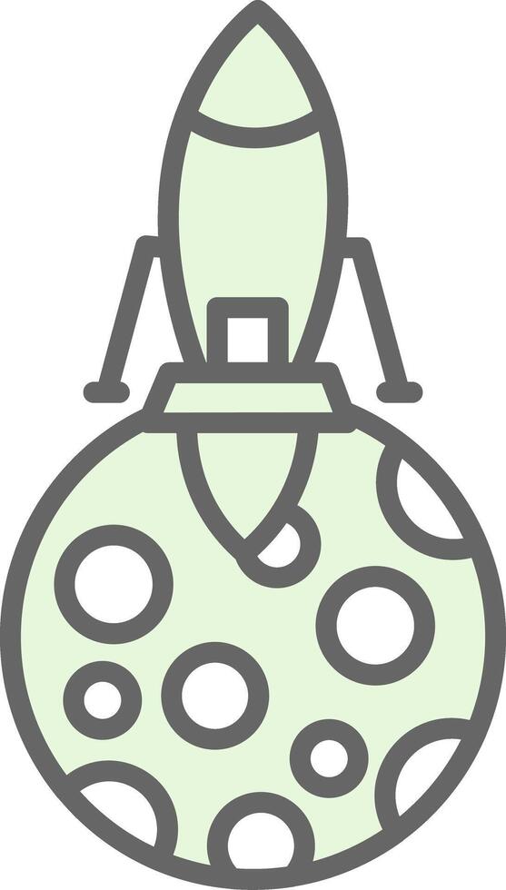 Moon Landing Fillay Icon Design vector