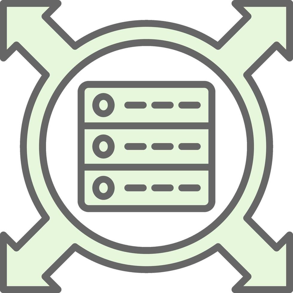 Data Driven Fillay Icon Design vector