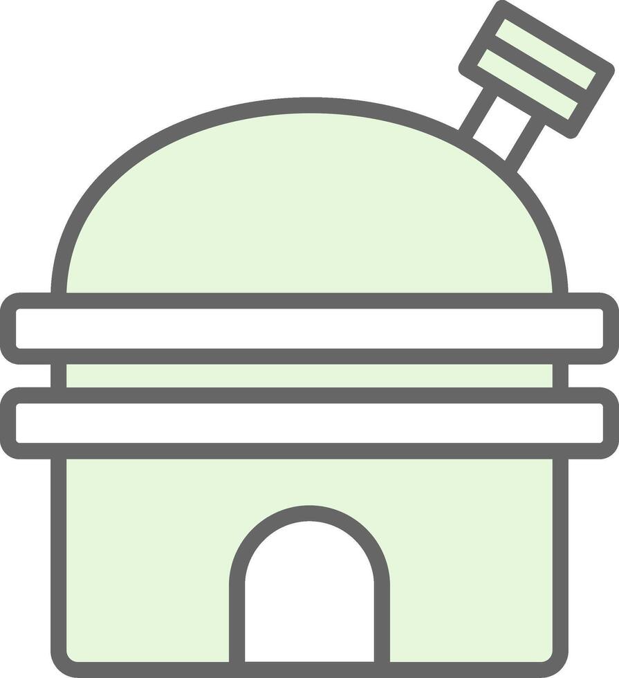 Observatory Fillay Icon Design vector