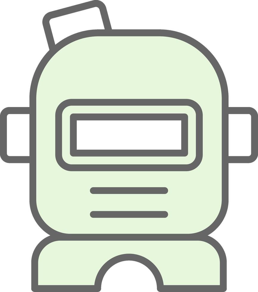 Astronaut Helmet Fillay Icon Design vector