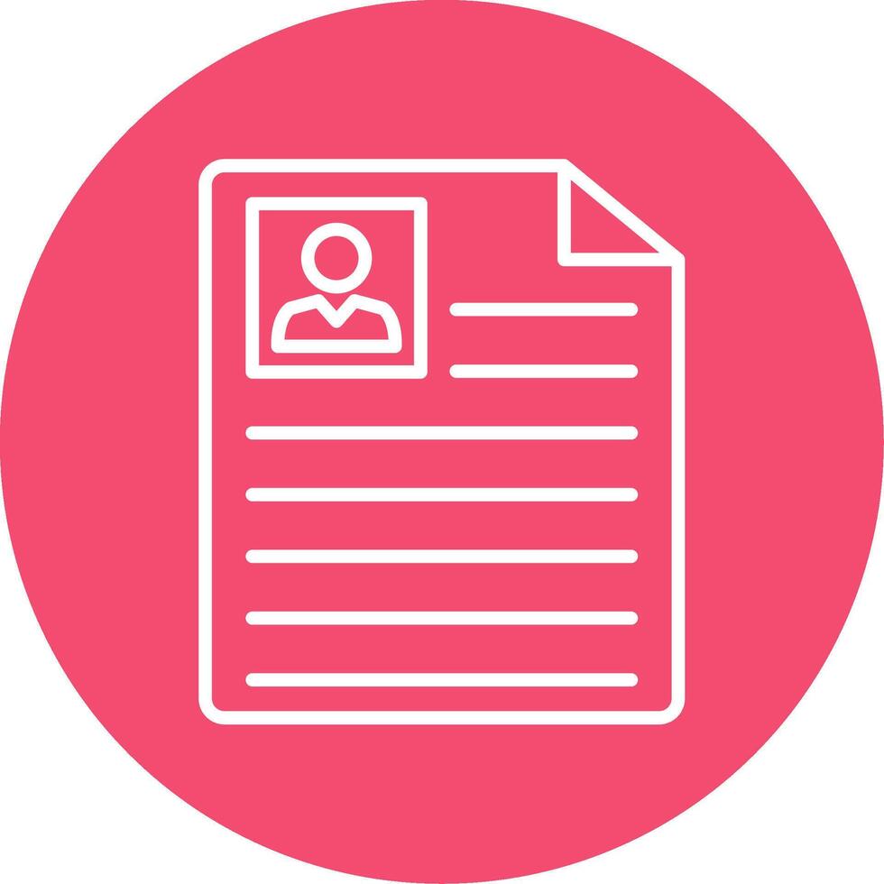 Curriculum Vitae Multi Color Circle Icon vector