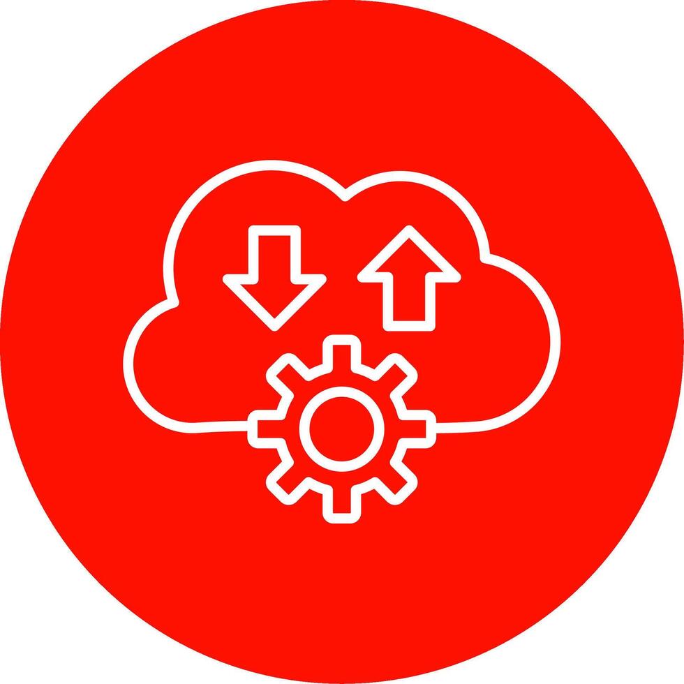 Cloud Multi Color Circle Icon vector