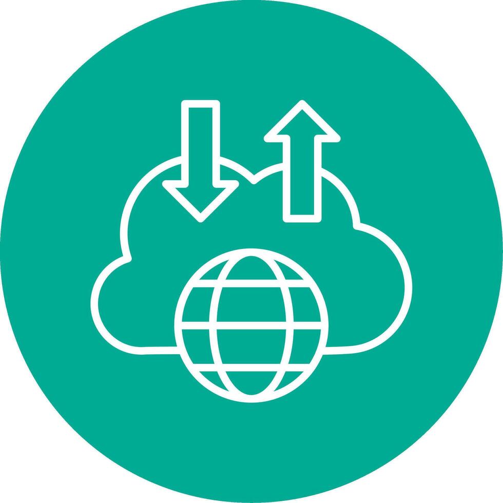 Cloud Multi Color Circle Icon vector