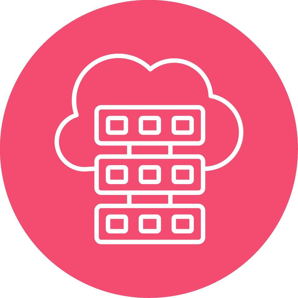 Cloud Computing Multi Color Circle Icon vector