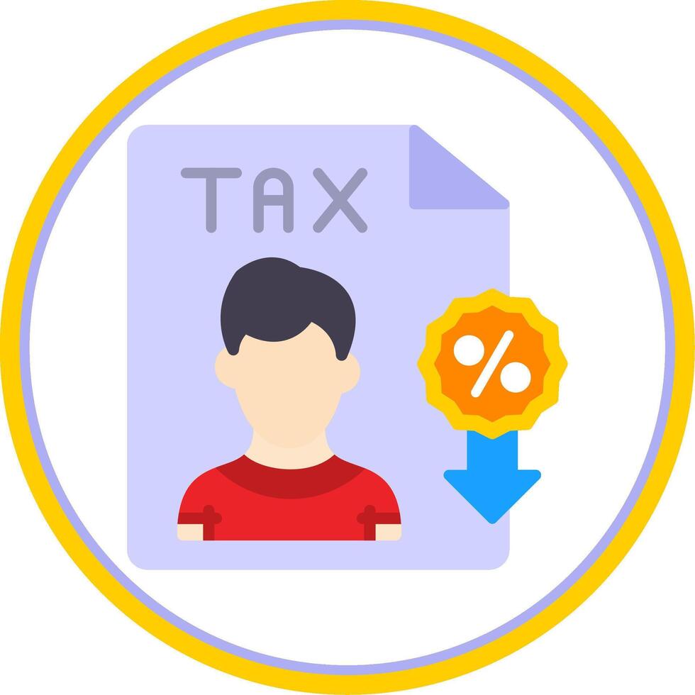 Industrial Worker Flat Circle Icon vector