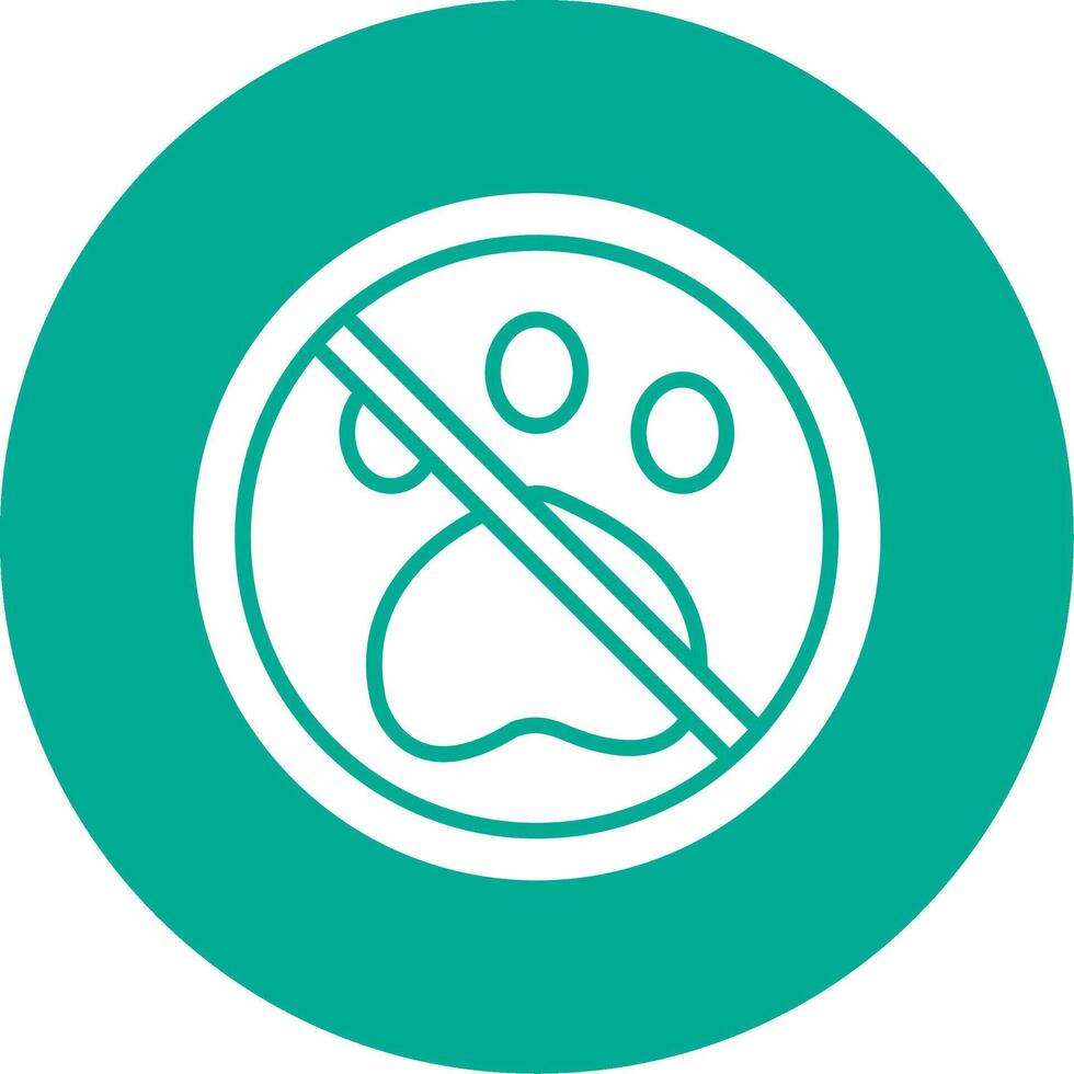 Prohibited Sign Multi Color Circle Icon vector