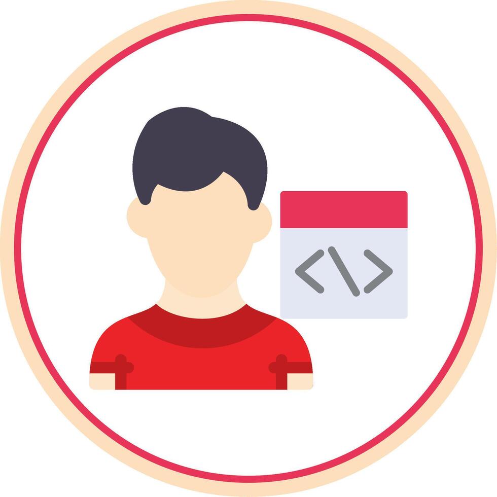 Crane Lifting Flat Circle Icon vector