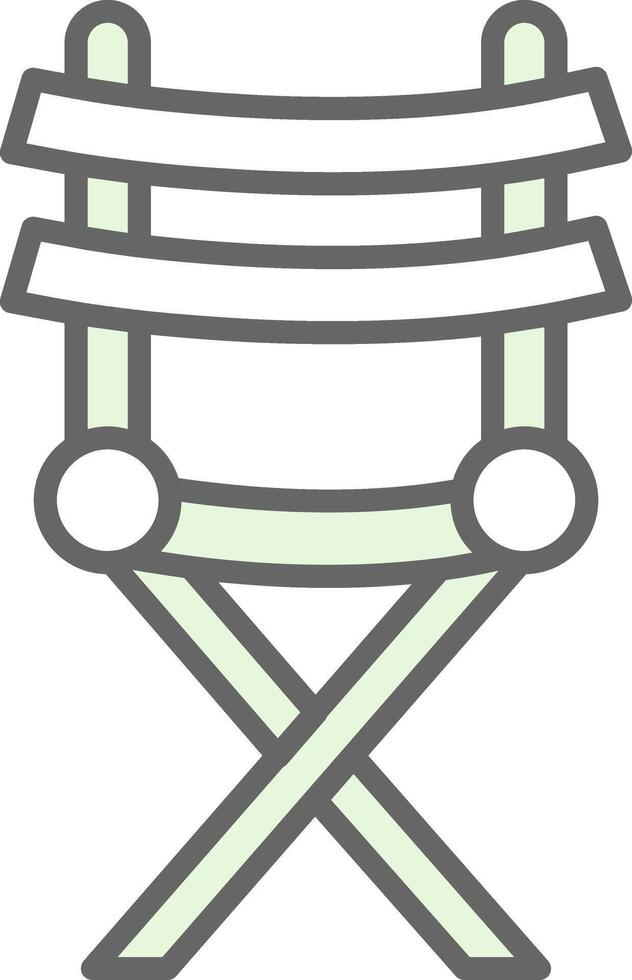 Director Chair Fillay Icon Design vector
