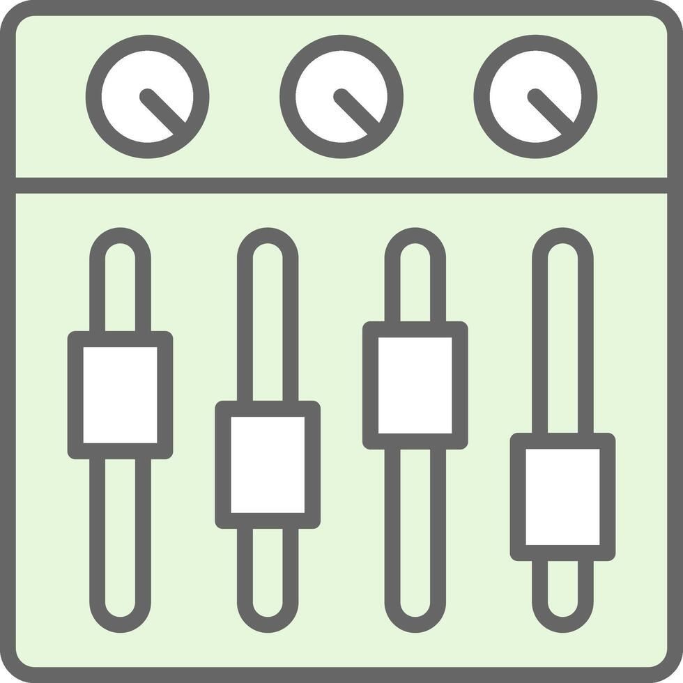 Sound Mixer Fillay Icon Design vector
