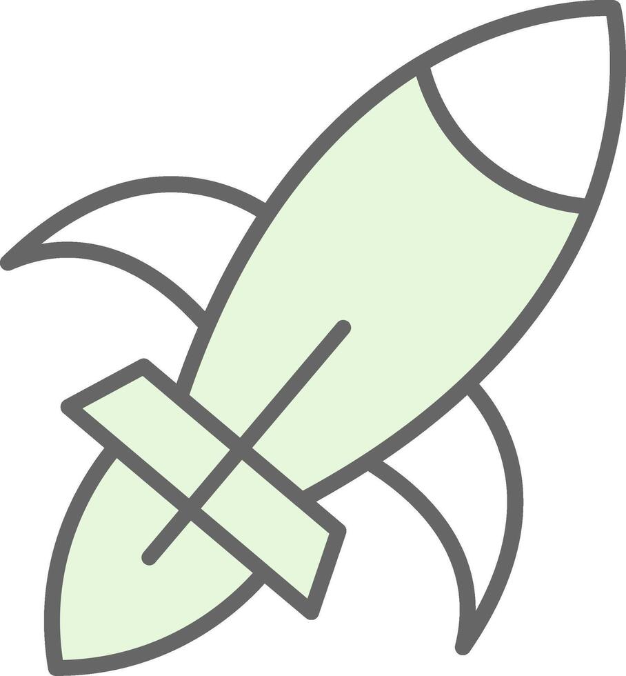 Rocket Ship Fillay Icon Design vector
