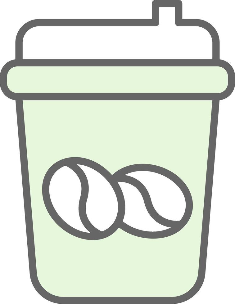 Coffee Cup Fillay Icon Design vector