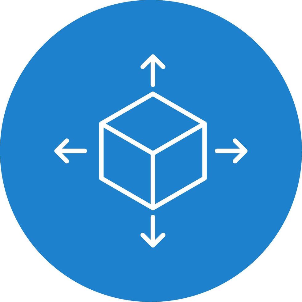 Cube Multi Color Circle Icon vector