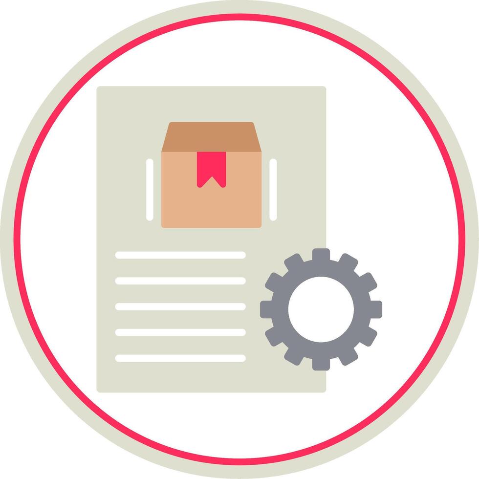 Order Processing Flat Circle Icon vector