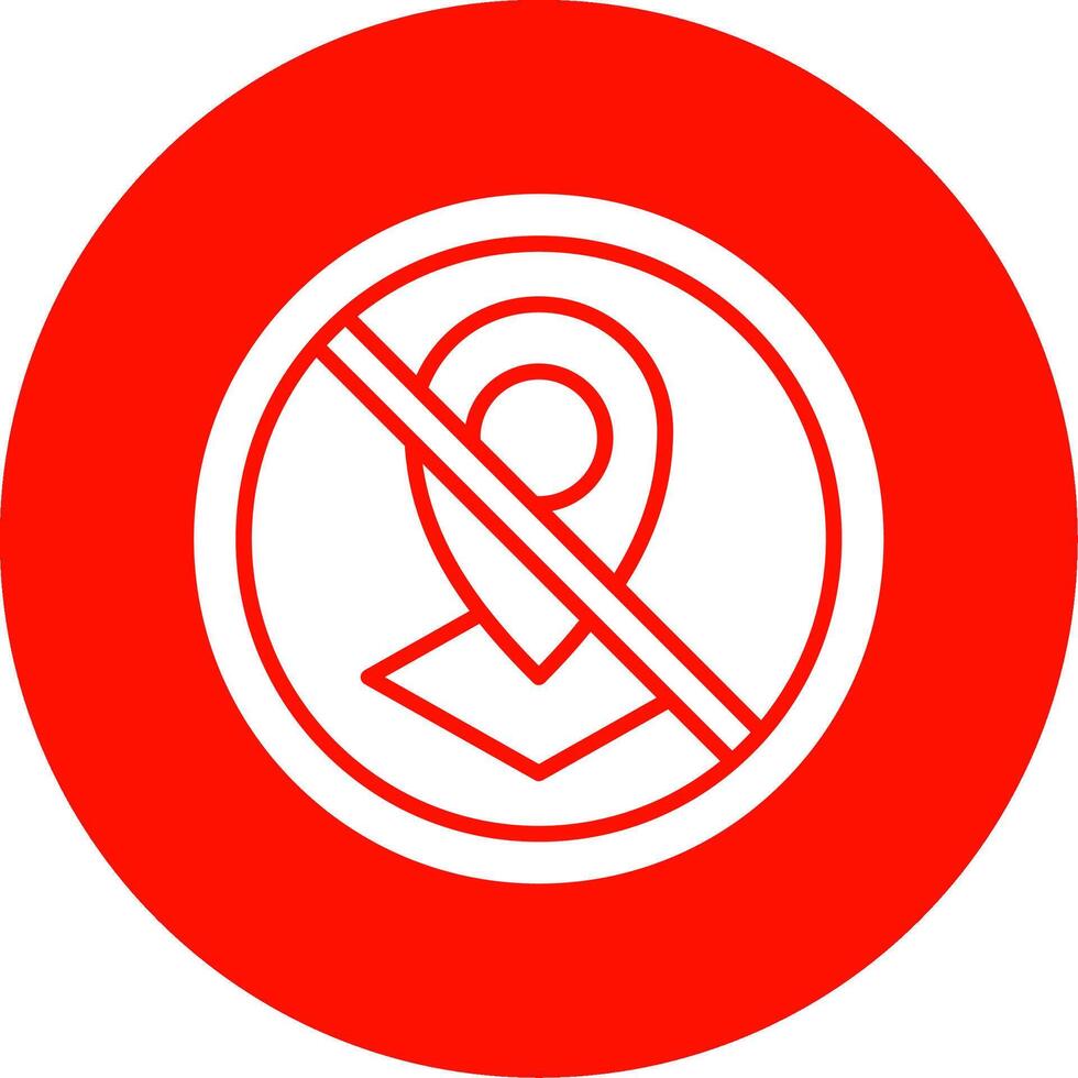 Prohibited Sign Multi Color Circle Icon vector