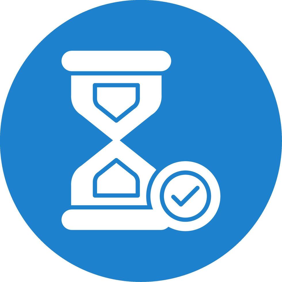 Hourglass Multi Color Circle Icon vector
