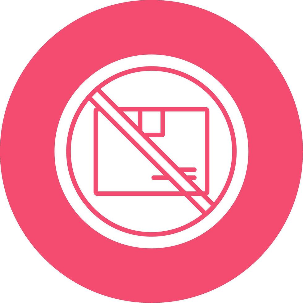 Prohibited Sign Multi Color Circle Icon vector