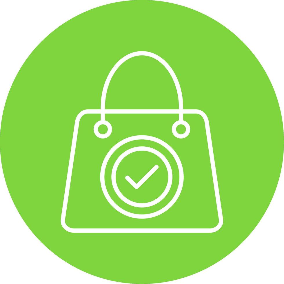 Shopping Bag Multi Color Circle Icon vector