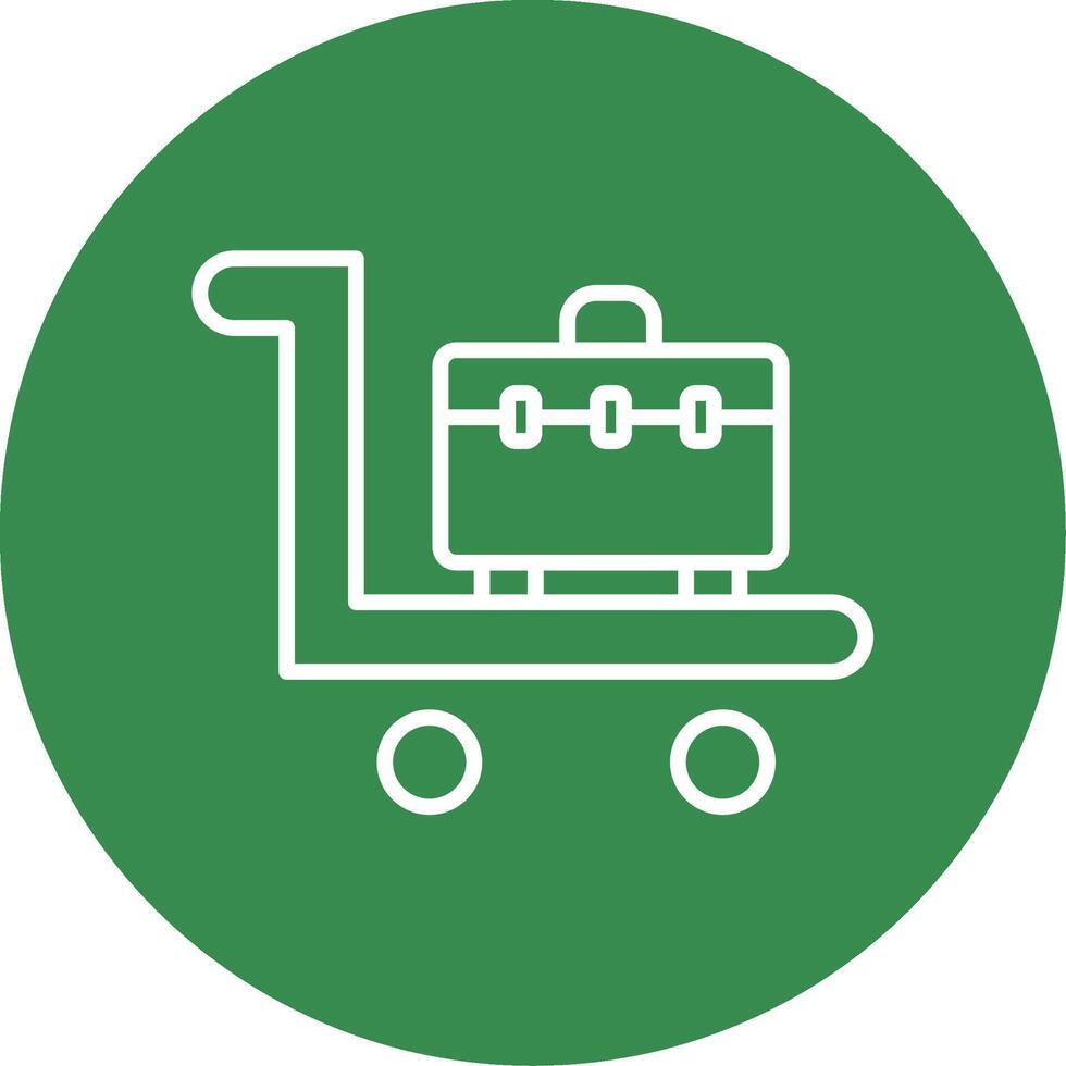 Trolley Multi Color Circle Icon vector
