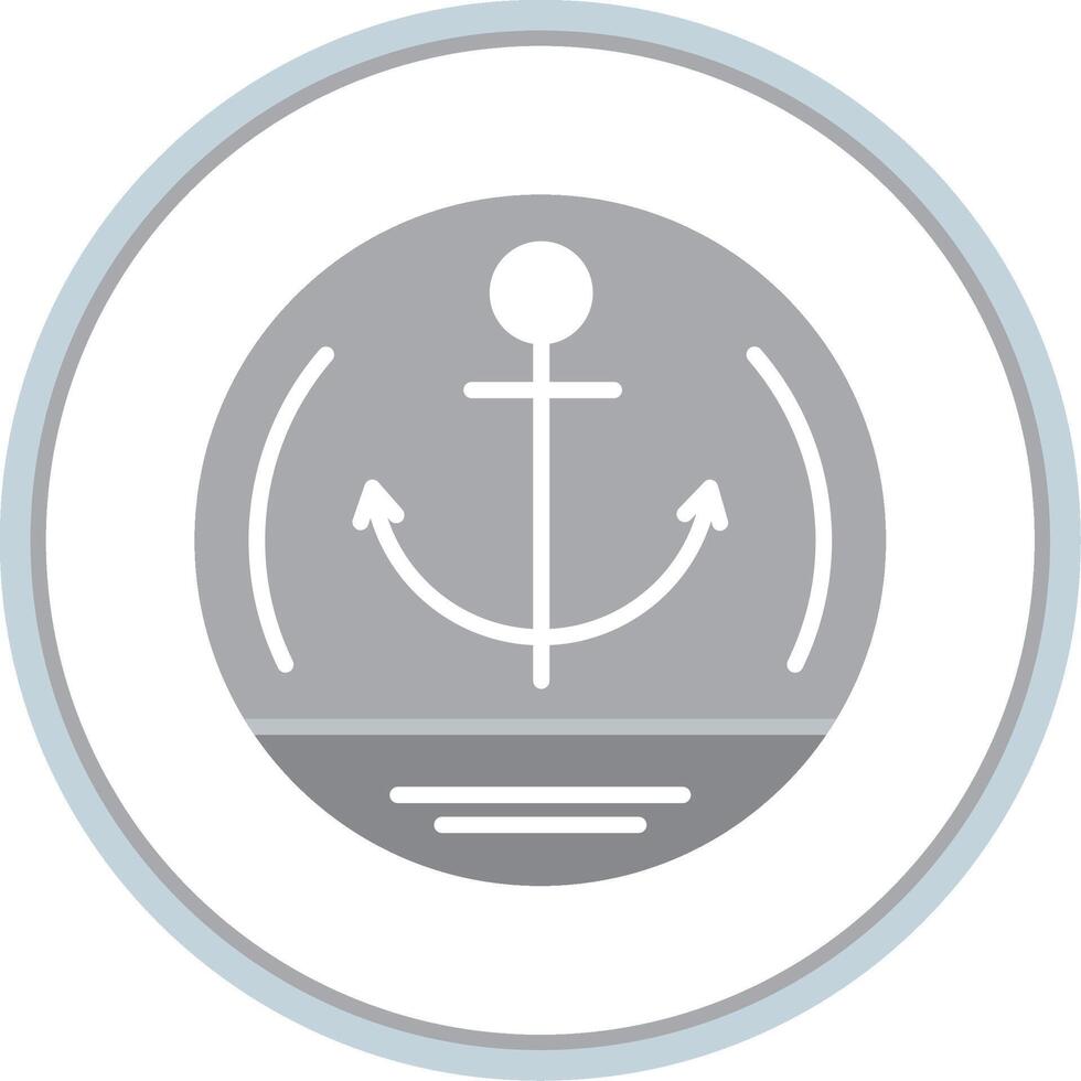 Anchor Flat Circle Icon vector