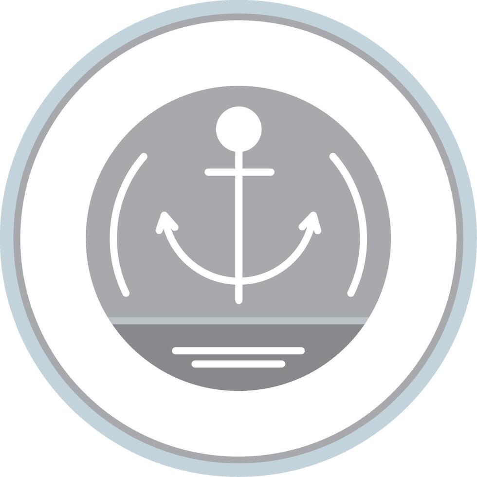 Anchor Flat Circle Icon vector