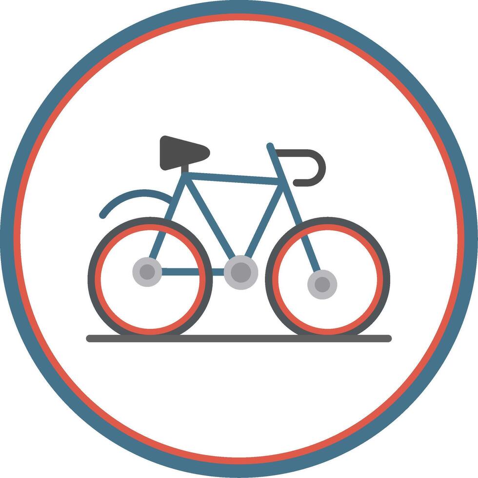 Bicycle Flat Circle Icon vector