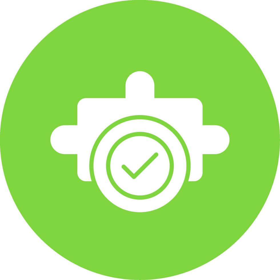 Jigsaw Multi Color Circle Icon vector