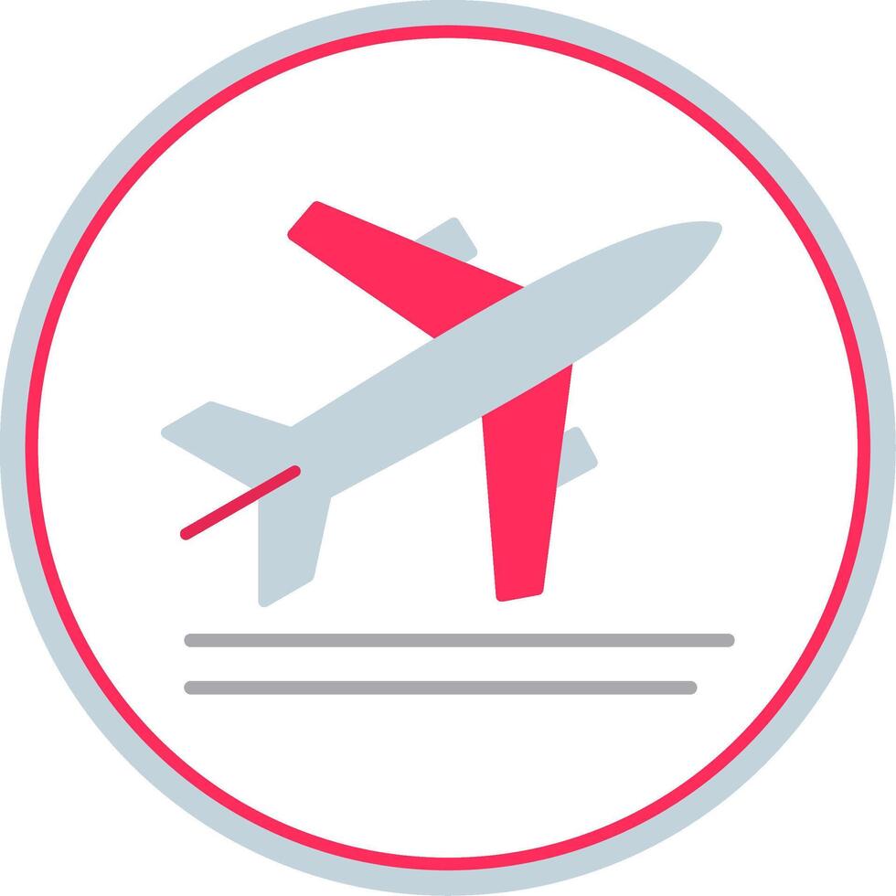 Take Off Flat Circle Icon vector