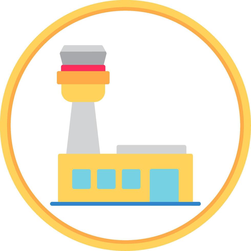 Airport Flat Circle Icon vector