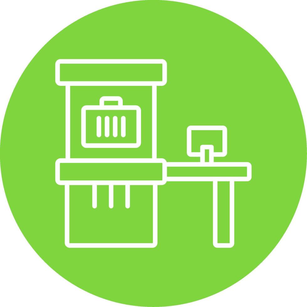 Scanner Multi Color Circle Icon vector