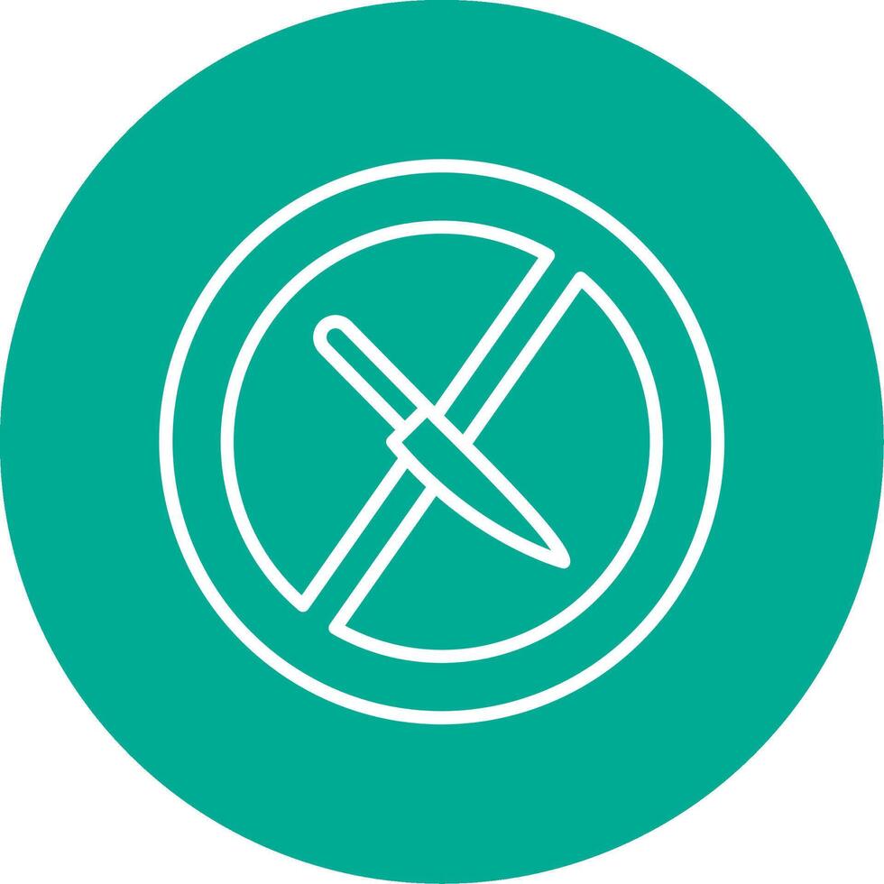No Knife Multi Color Circle Icon vector