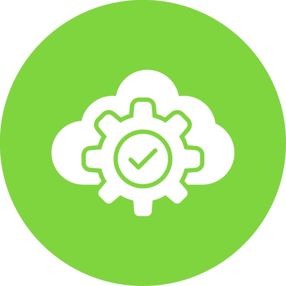 Cloud Multi Color Circle Icon vector