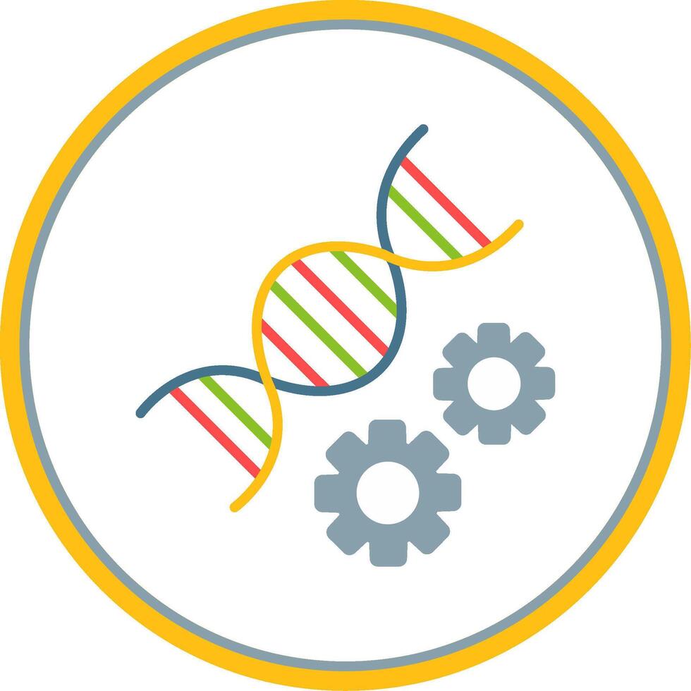 Genetics Flat Circle Icon vector