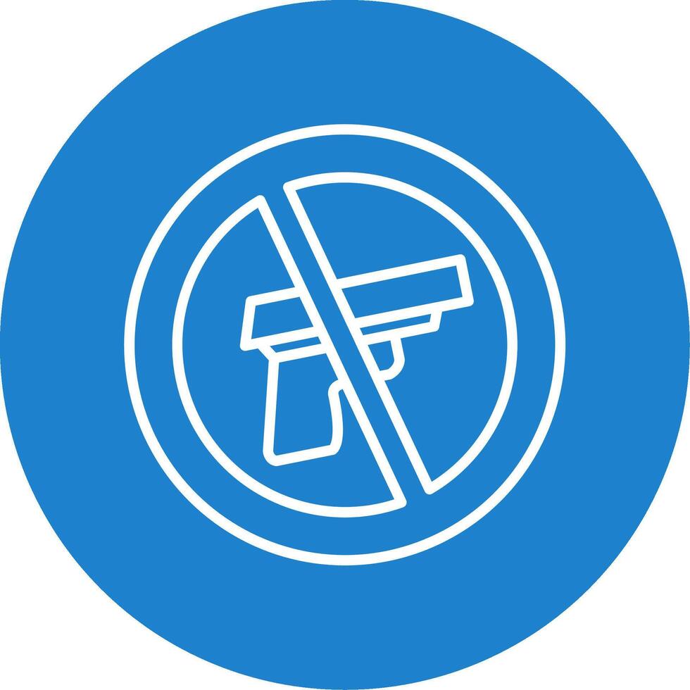 No Gun Multi Color Circle Icon vector