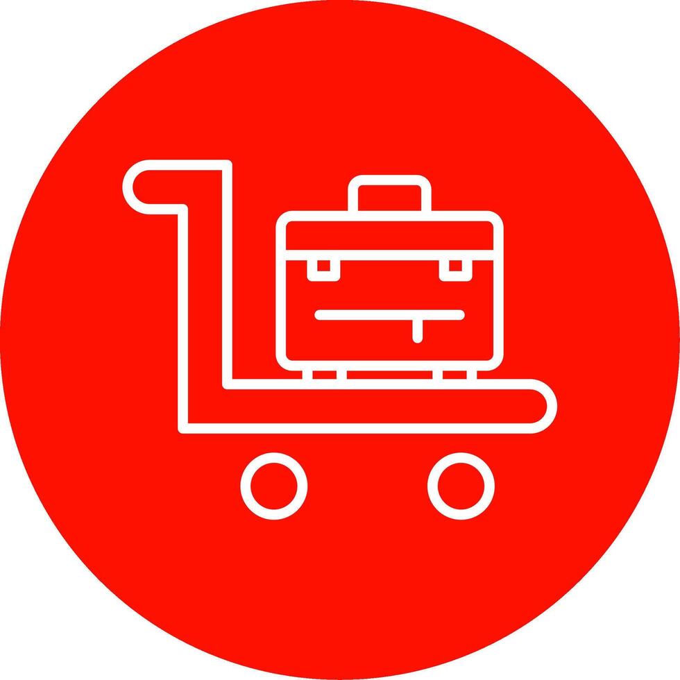 Trolley Multi Color Circle Icon vector