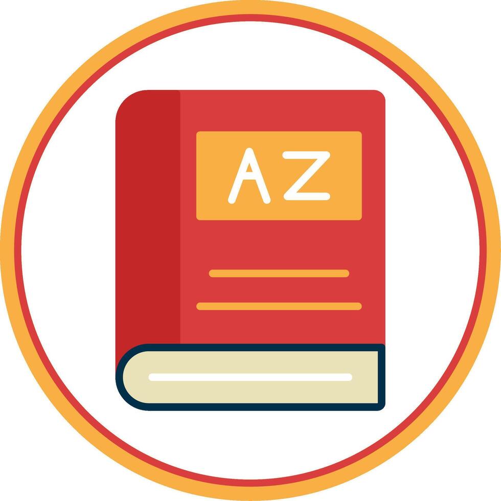 Dictionary Flat Circle Icon vector