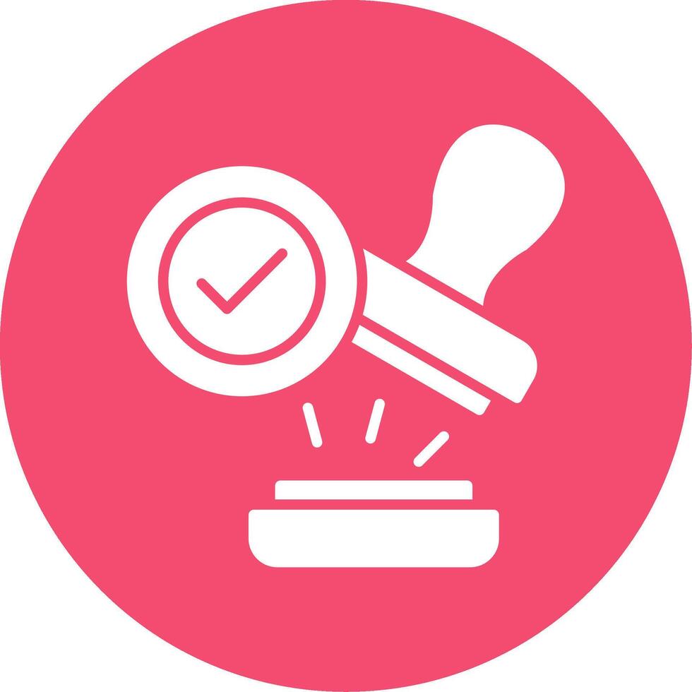 Stamp Multi Color Circle Icon vector