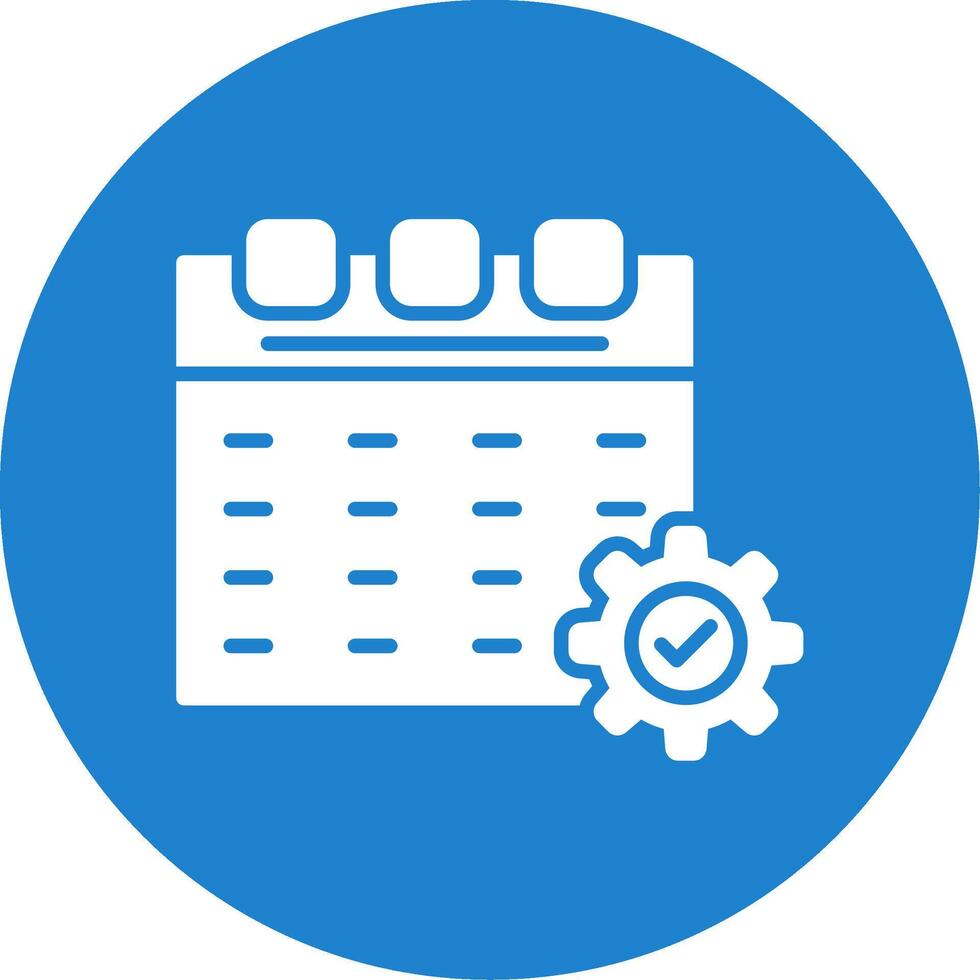 Calendar Multi Color Circle Icon vector