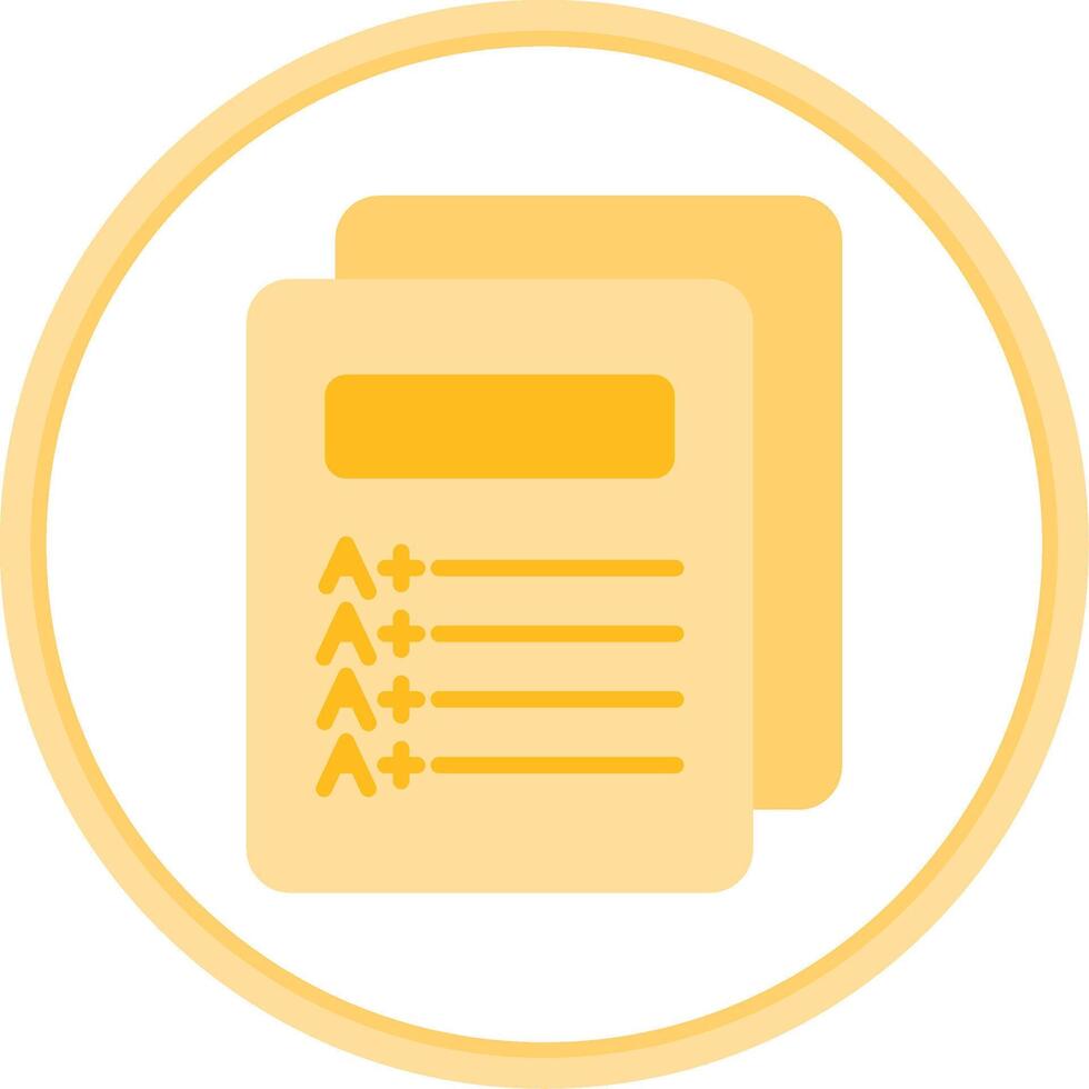 Report Card Flat Circle Icon vector