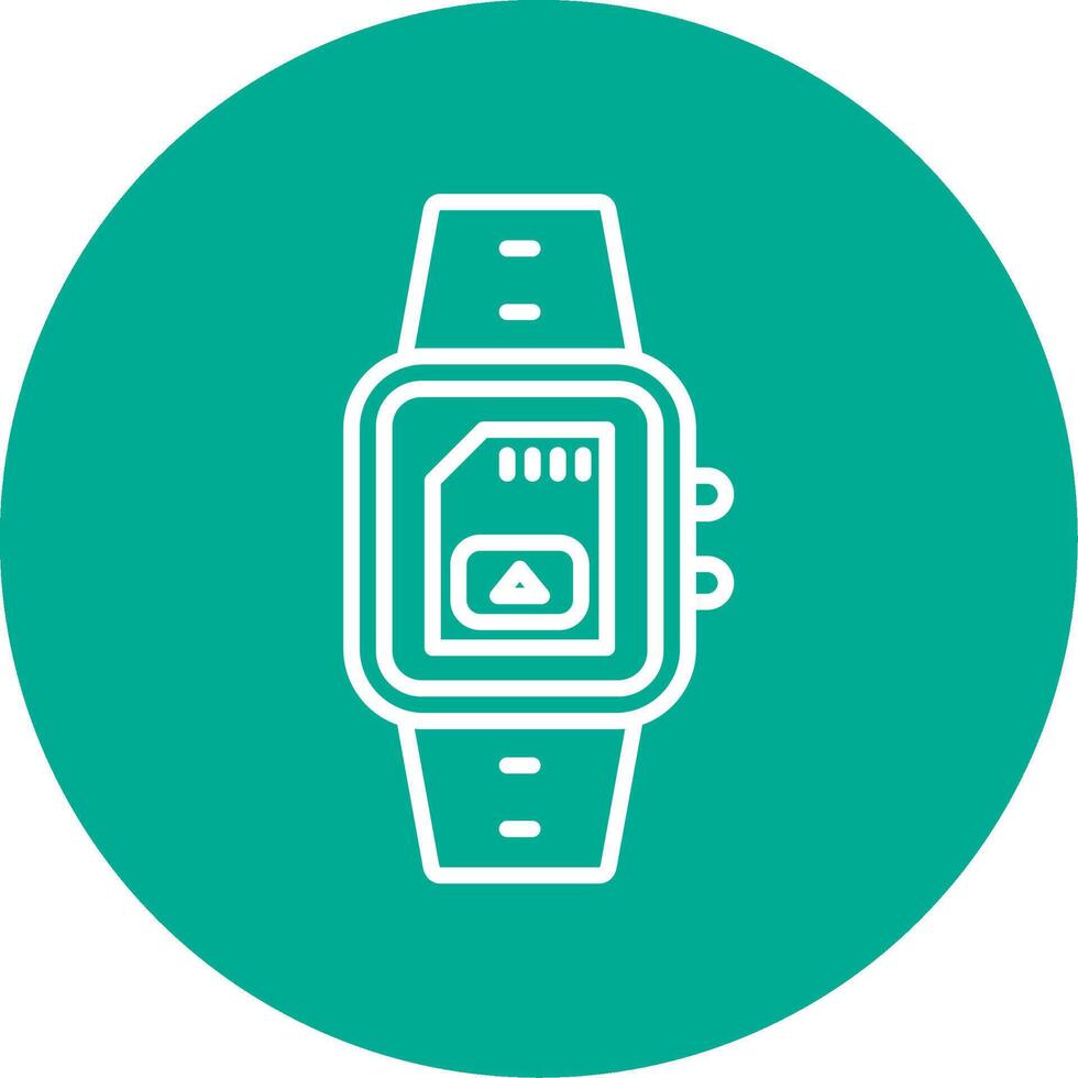 Sim Card Multi Color Circle Icon vector