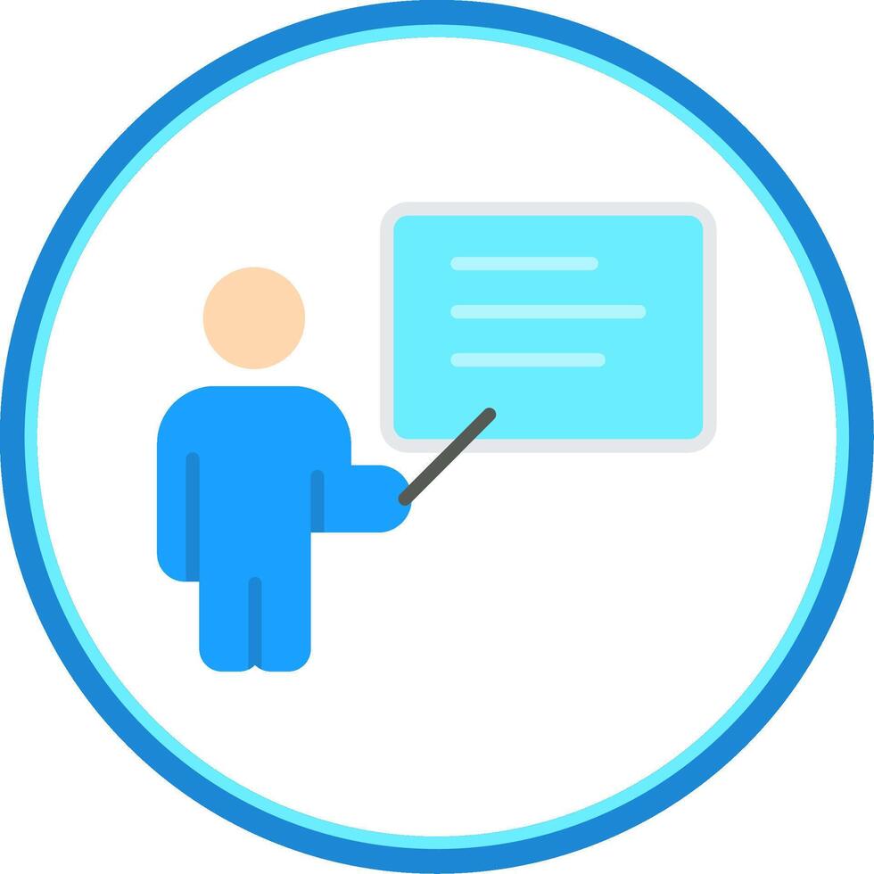 Teacher Flat Circle Icon vector