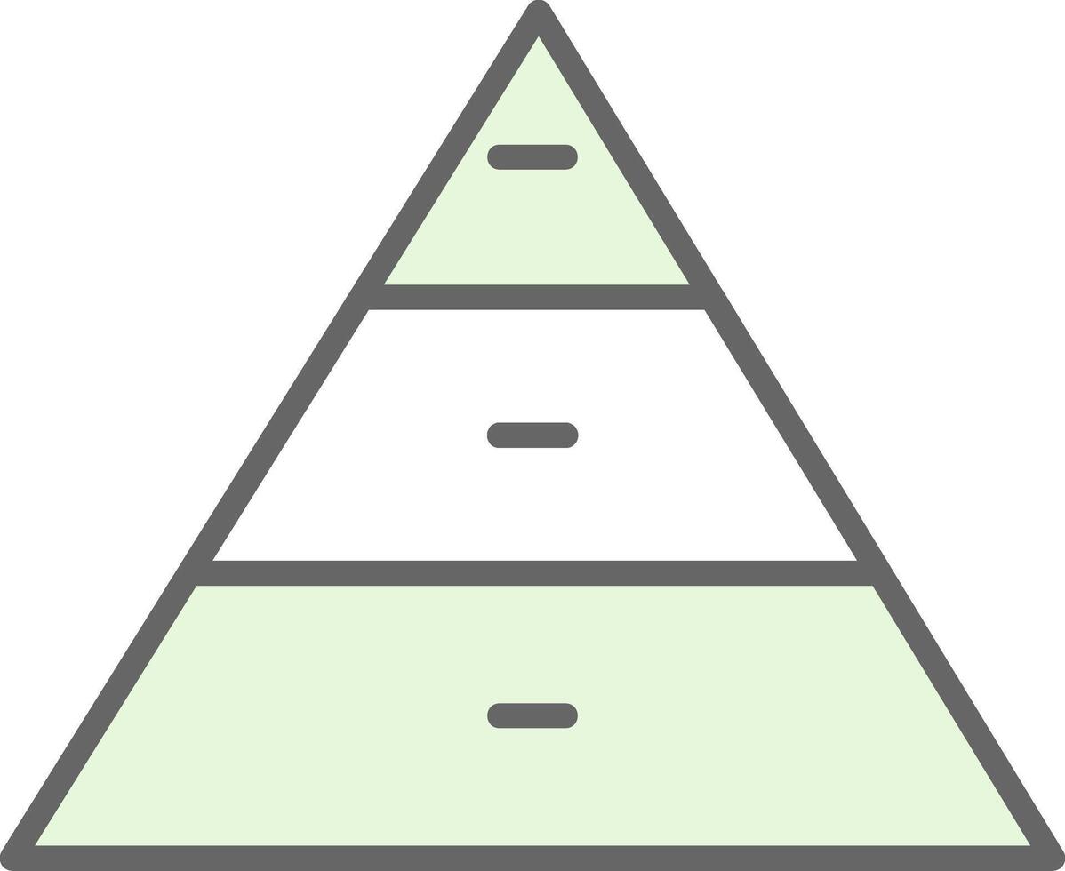pirámide cartas relleno icono diseño vector