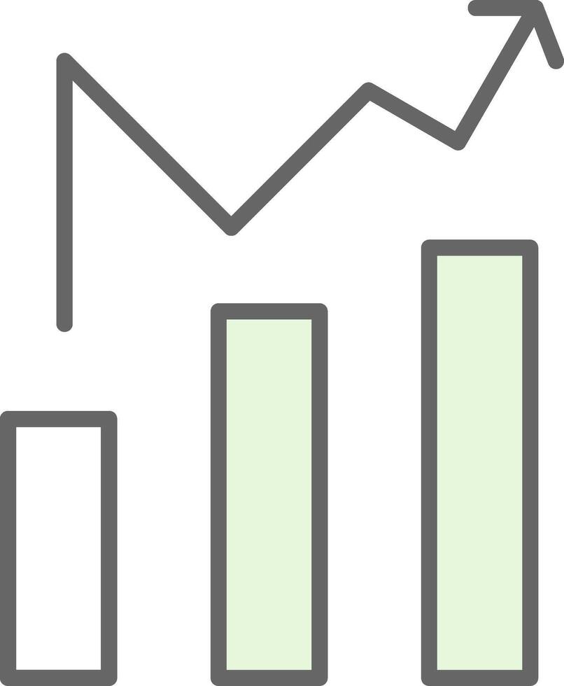 Chart Fillay Icon Design vector