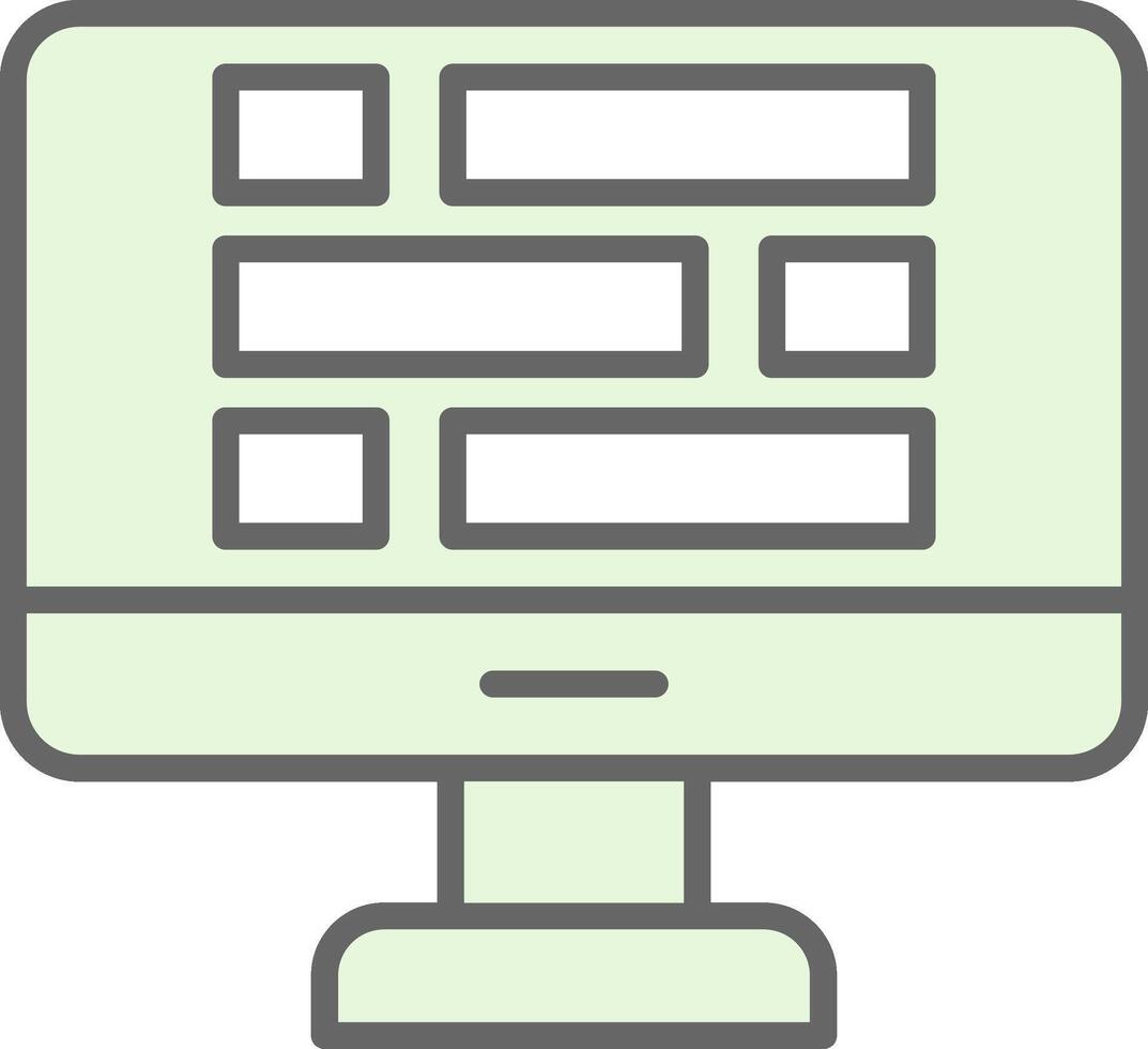 Dashboard Fillay Icon Design vector