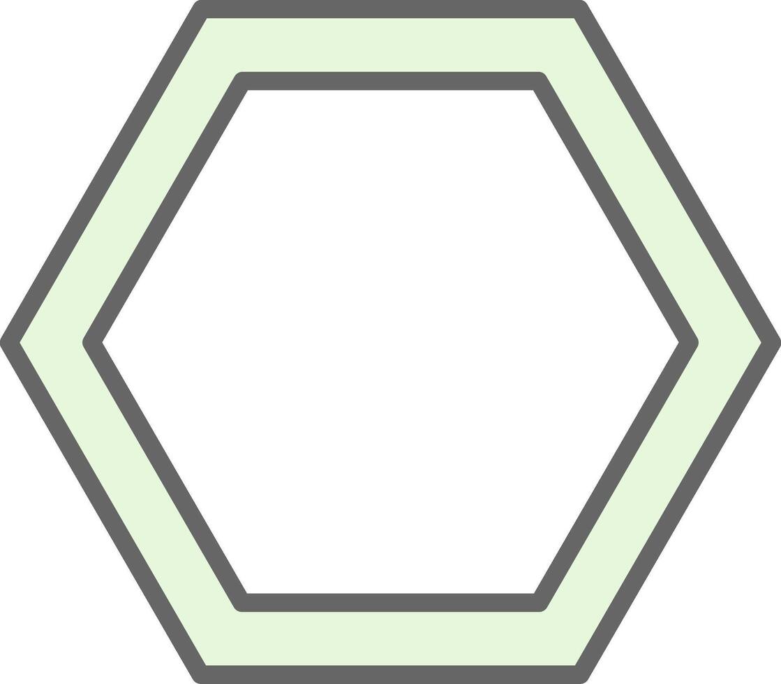 Hexagon Fillay Icon Design vector