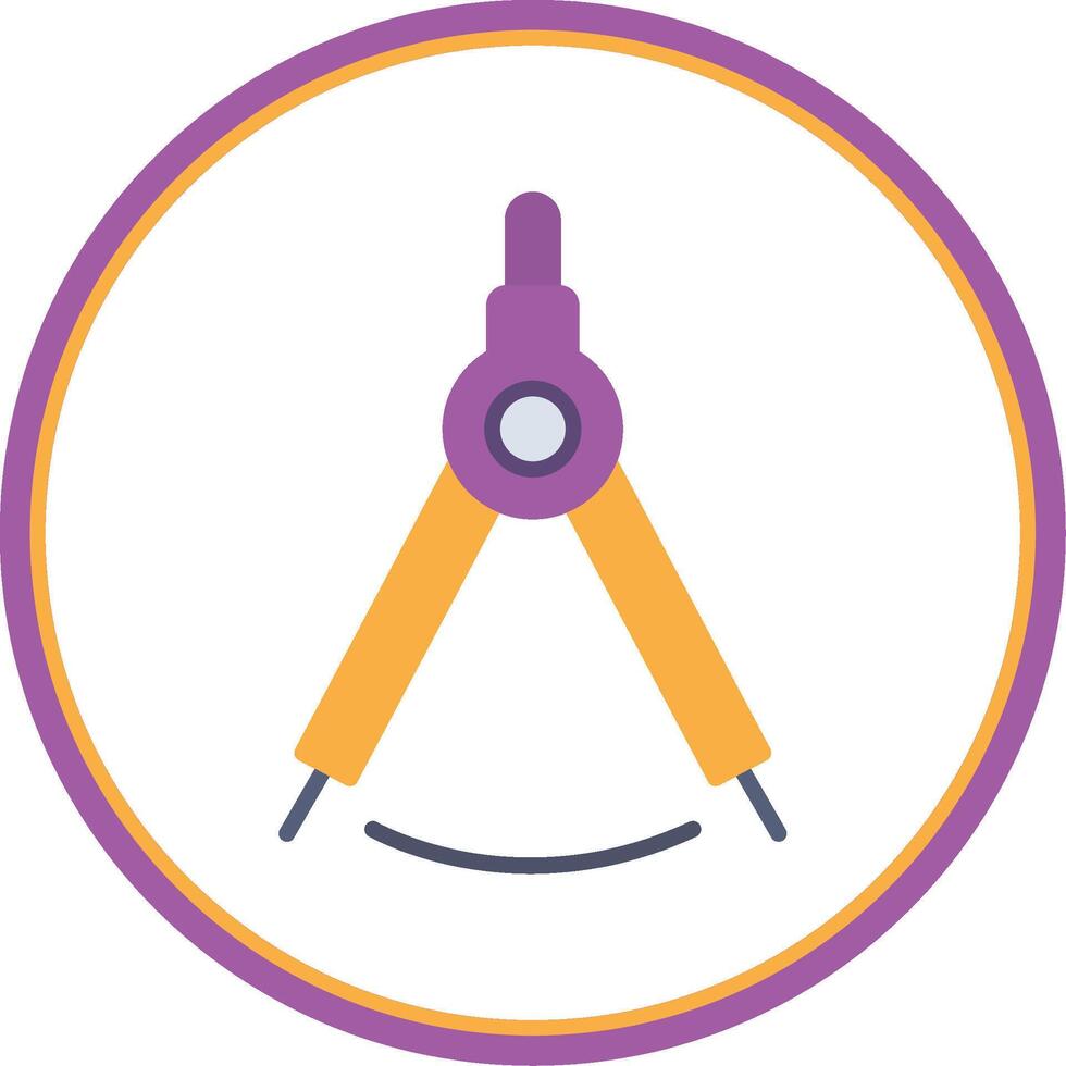 Dividers Flat Circle Icon vector