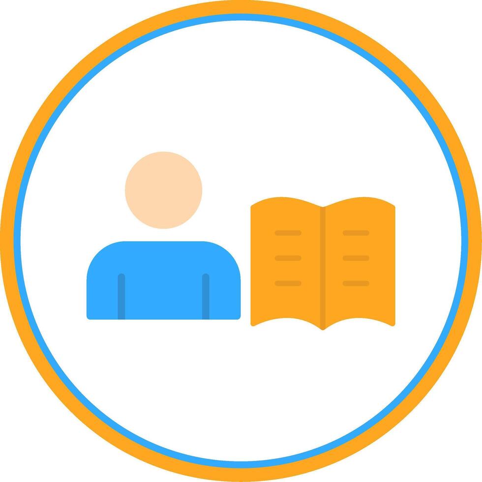 Study Flat Circle Icon vector