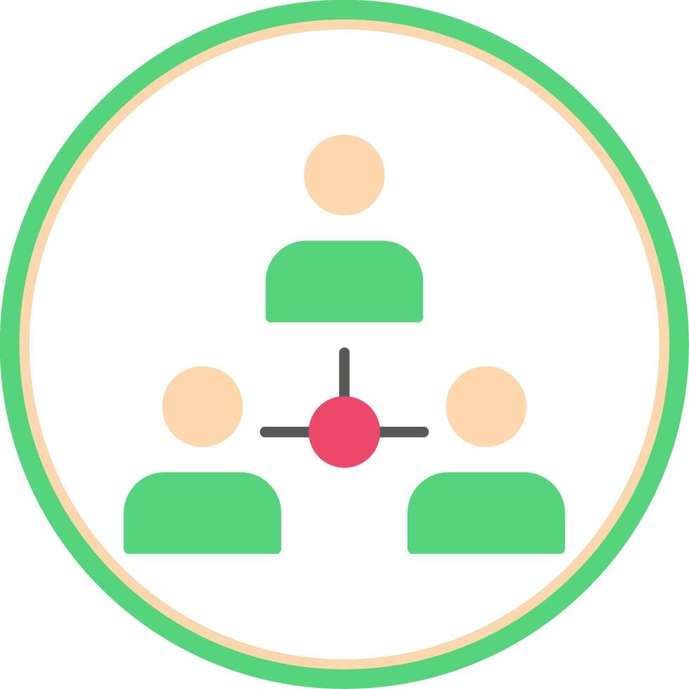 Sociology Flat Circle Icon vector