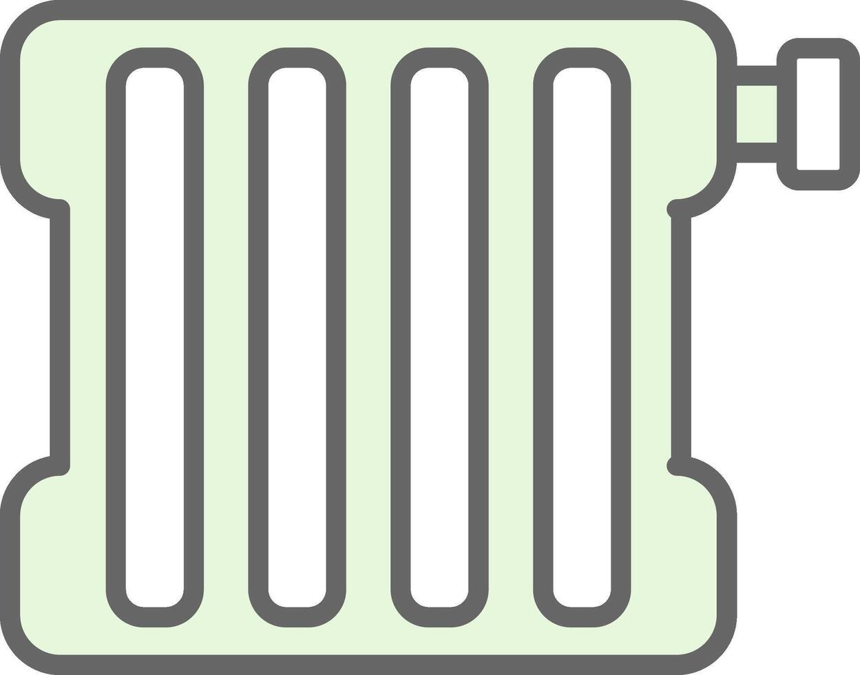 Radiator Fillay Icon Design vector