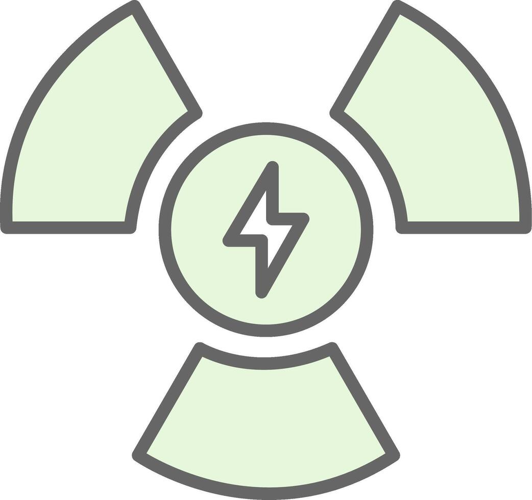 Nuclear Power Fillay Icon Design vector