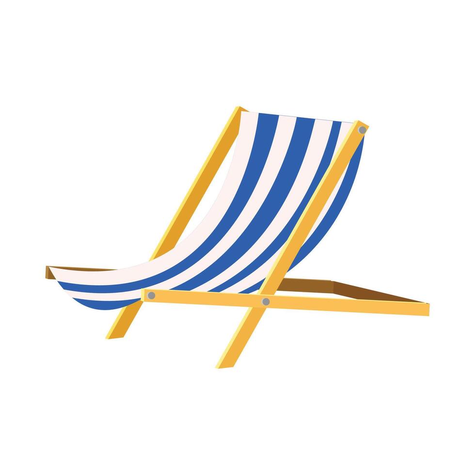 beach chair bench isolated on white background vector